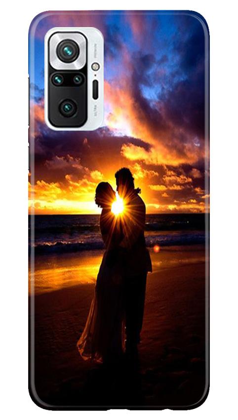 Couple Sea shore Mobile Back Case for Redmi Note 10 Pro (Design - 13) Couple Sea shore Case for Redmi Note 10 Pro