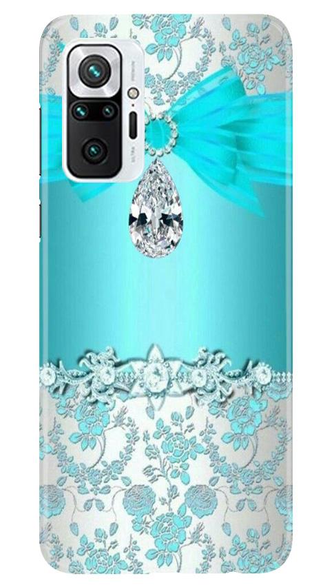 Shinny Blue Background Mobile Back Case for Redmi Note 10 Pro (Design - 32) Shinny Blue Background Case for Redmi Note 10 Pro