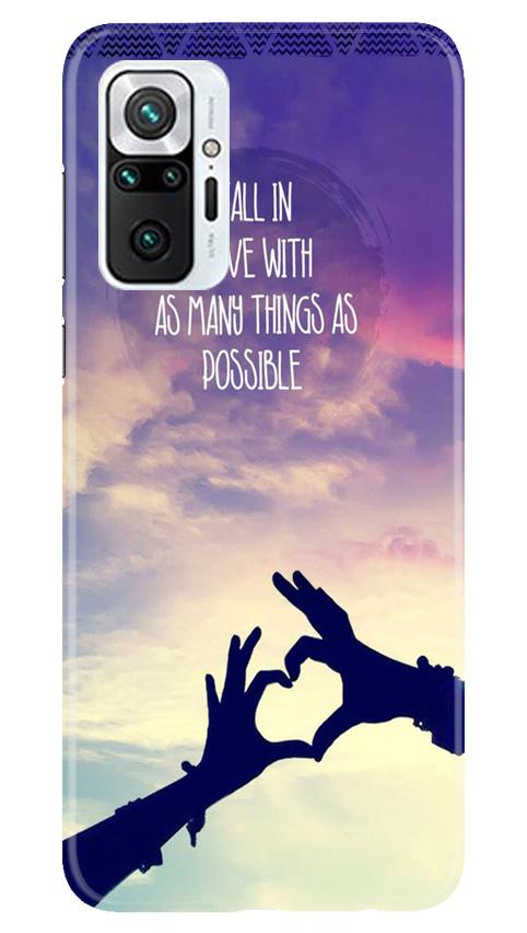 Fall in love Mobile Back Case for Redmi Note 10 Pro (Design - 50) Fall in love Case for Redmi Note 10 Pro
