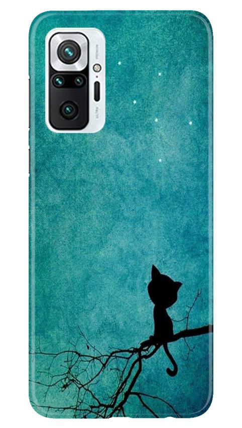 Moon cat Mobile Back Case for Redmi Note 10 Pro Max (Design - 70) Moon cat Case for Redmi Note 10 Pro Max