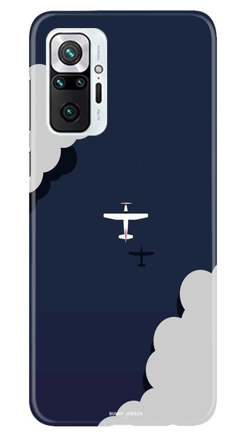 Clouds Plane Mobile Back Case for Redmi Note 10 Pro (Design - 196) Clouds Plane Case for Redmi Note 10 Pro (Design - 196)