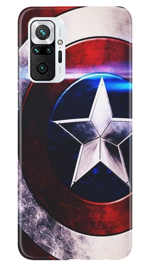 Captain America Shield Mobile Back Case for Redmi Note 10 Pro (Design - 250) Captain America Shield Case for Redmi Note 10 Pro (Design No. 250)