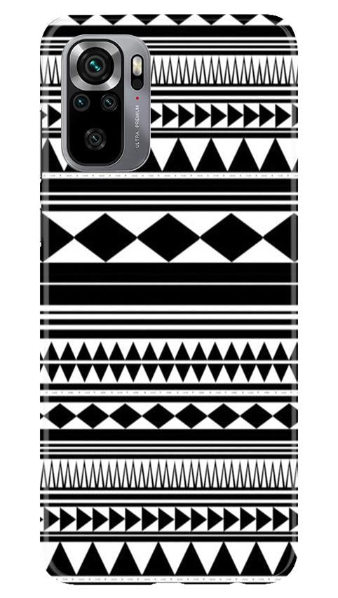 Black white Pattern Mobile Back Case for Redmi Note 10S (Design - 5) Black white Pattern Case for Redmi Note 10S