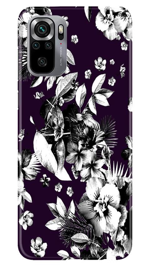white flowers Mobile Back Case for Redmi Note 10S (Design - 7) white flowers Case for Redmi Note 10S