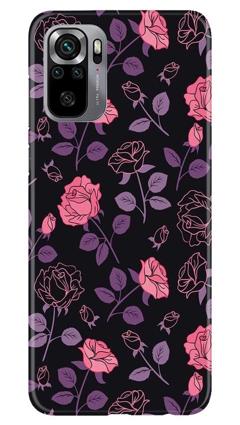 Rose Black Background Mobile Back Case for Redmi Note 10S (Design - 27) Rose Black Background Case for Redmi Note 10S