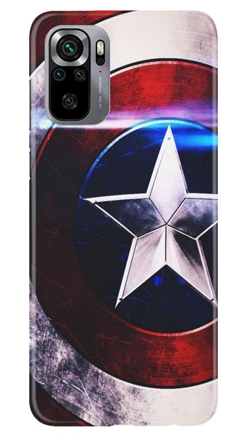 Captain America Shield Mobile Back Case for Redmi Note 10S (Design - 250) Captain America Shield Case for Redmi Note 10S (Design No. 250)