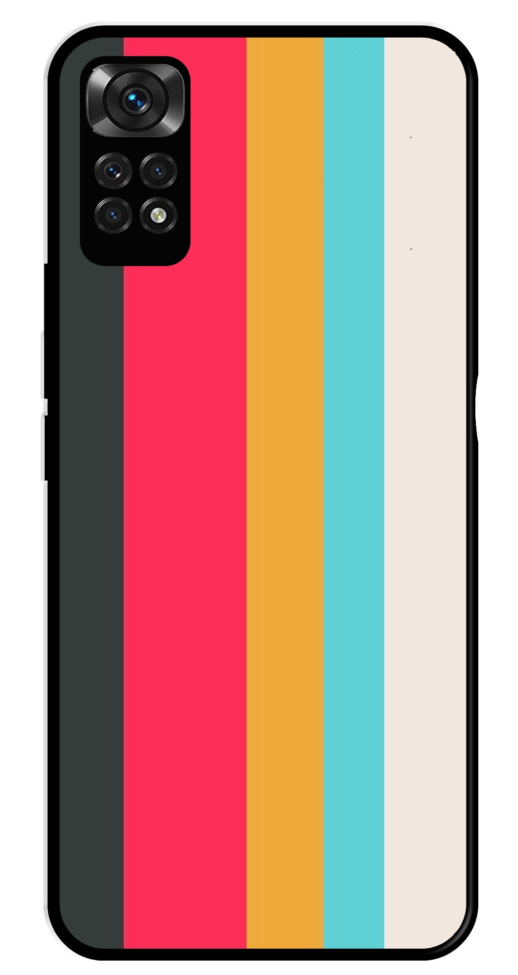 Muted Rainbow Metal Mobile Case for Redmi Note 11 Muted Rainbow Metal Mobile Case for Redmi Note 11 (Design No -31)