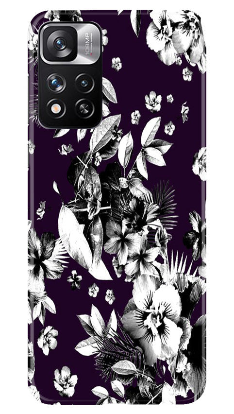 white flowers Mobile Back Case for Redmi Note 11 Pro (Design - 7) white flowers Case for Redmi Note 11 Pro