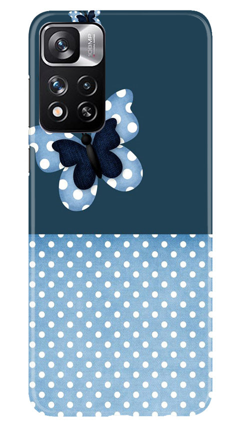 White dots Butterfly Mobile Back Case for Redmi Note 11 Pro (Design - 31) White dots Butterfly Case for Redmi Note 11 Pro