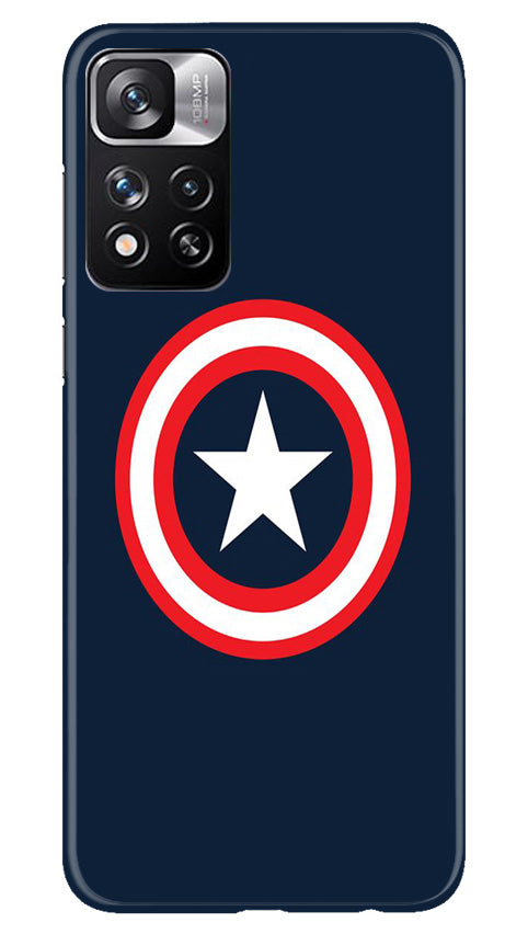 Captain America Mobile Back Case for Redmi Note 11 Pro (Design - 42) Captain America Case for Redmi Note 11 Pro
