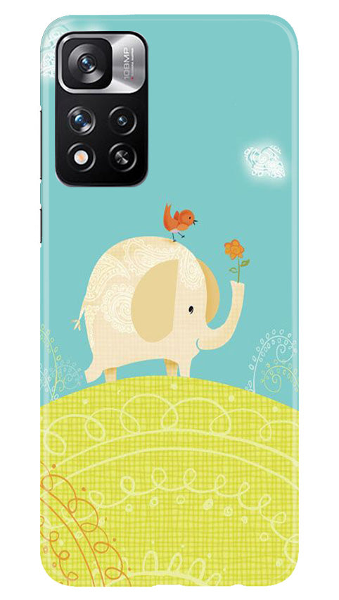 Elephant Painting Mobile Back Case for Redmi Note 11 Pro (Design - 46) Elephant Painting Case for Redmi Note 11 Pro