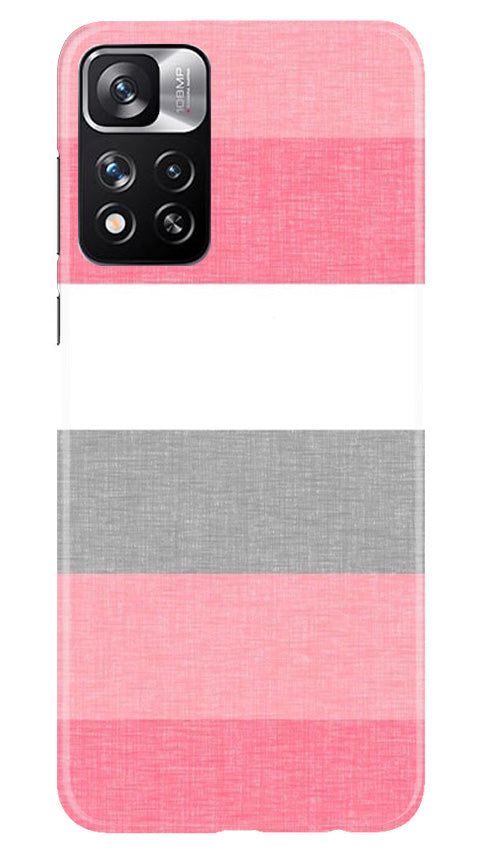 Pink white pattern Mobile Back Case for Redmi Note 11 Pro (Design - 55) Pink white pattern Case for Redmi Note 11 Pro
