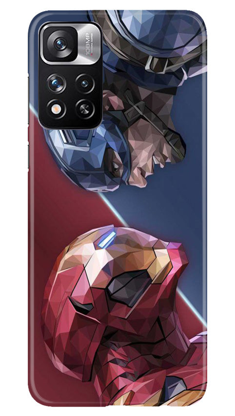 Ironman Captain America Mobile Back Case for Redmi Note 11 Pro (Design - 214) Ironman Captain America Case for Redmi Note 11 Pro (Design No. 214)