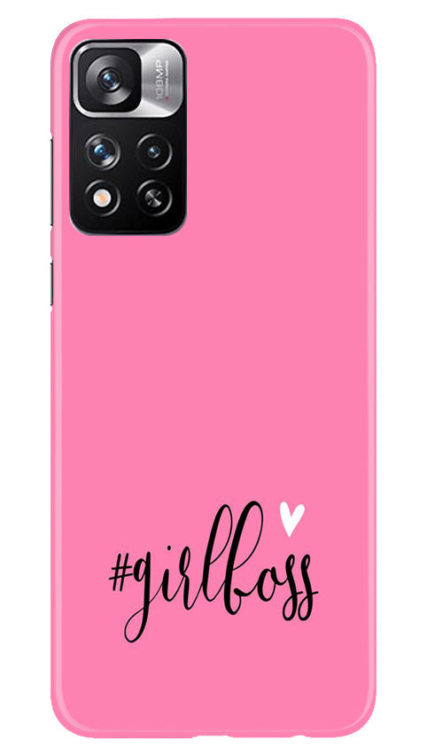 Girl Boss Pink Mobile Back Case for Redmi Note 11 Pro (Design - 238) Girl Boss Pink Case for Redmi Note 11 Pro (Design No. 238)