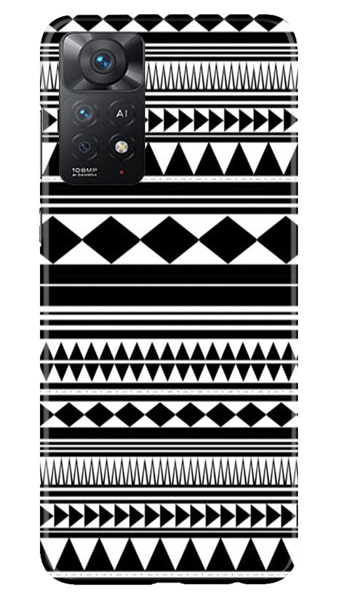 Black white Pattern Mobile Back Case for Redmi Note 11 Pro 5G (Design - 5) Black white Pattern Case for Redmi Note 11 Pro 5G
