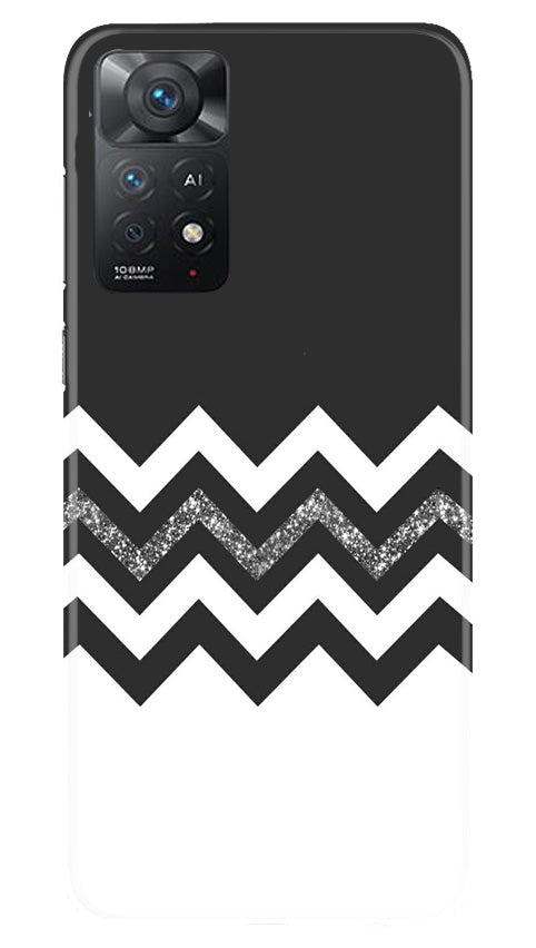 Black white Pattern2Mobile Back Case for Redmi Note 11 Pro 5G (Design - 83) Black white Pattern2Case for Redmi Note 11 Pro 5G
