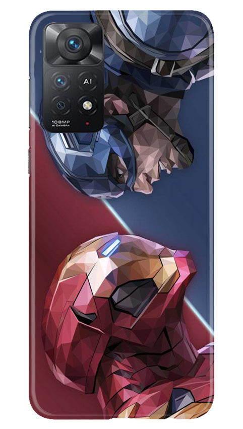 Ironman Captain America Mobile Back Case for Redmi Note 11 Pro 5G (Design - 214) Ironman Captain America Case for Redmi Note 11 Pro 5G (Design No. 214)