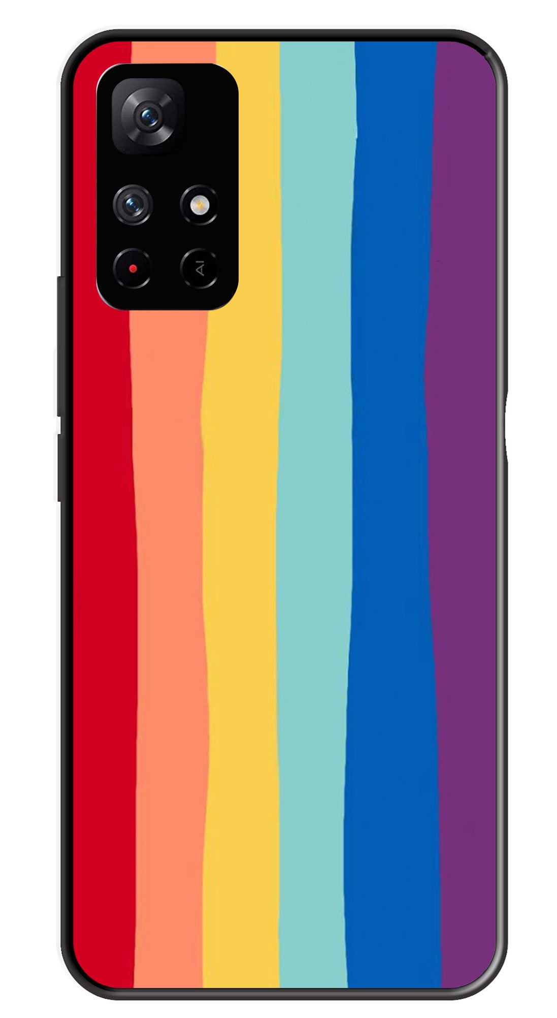 Rainbow MultiColor Metal Mobile Case for Redmi Note 11T Rainbow MultiColor Metal Mobile Case for Redmi Note 11T (Design No -03)