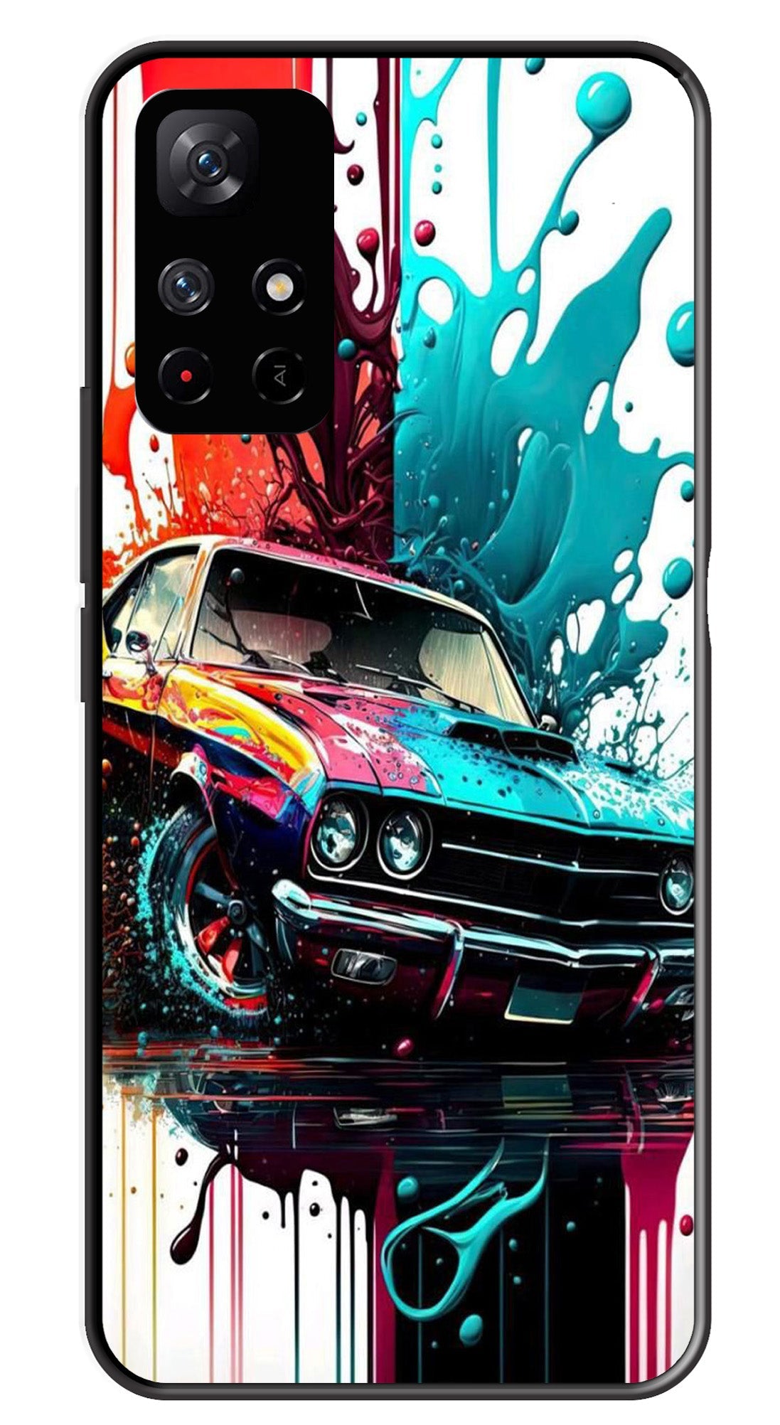 Vintage Car Metal Mobile Case for Redmi Note 11T Vintage Car Metal Mobile Case for Redmi Note 11T (Design No -29)