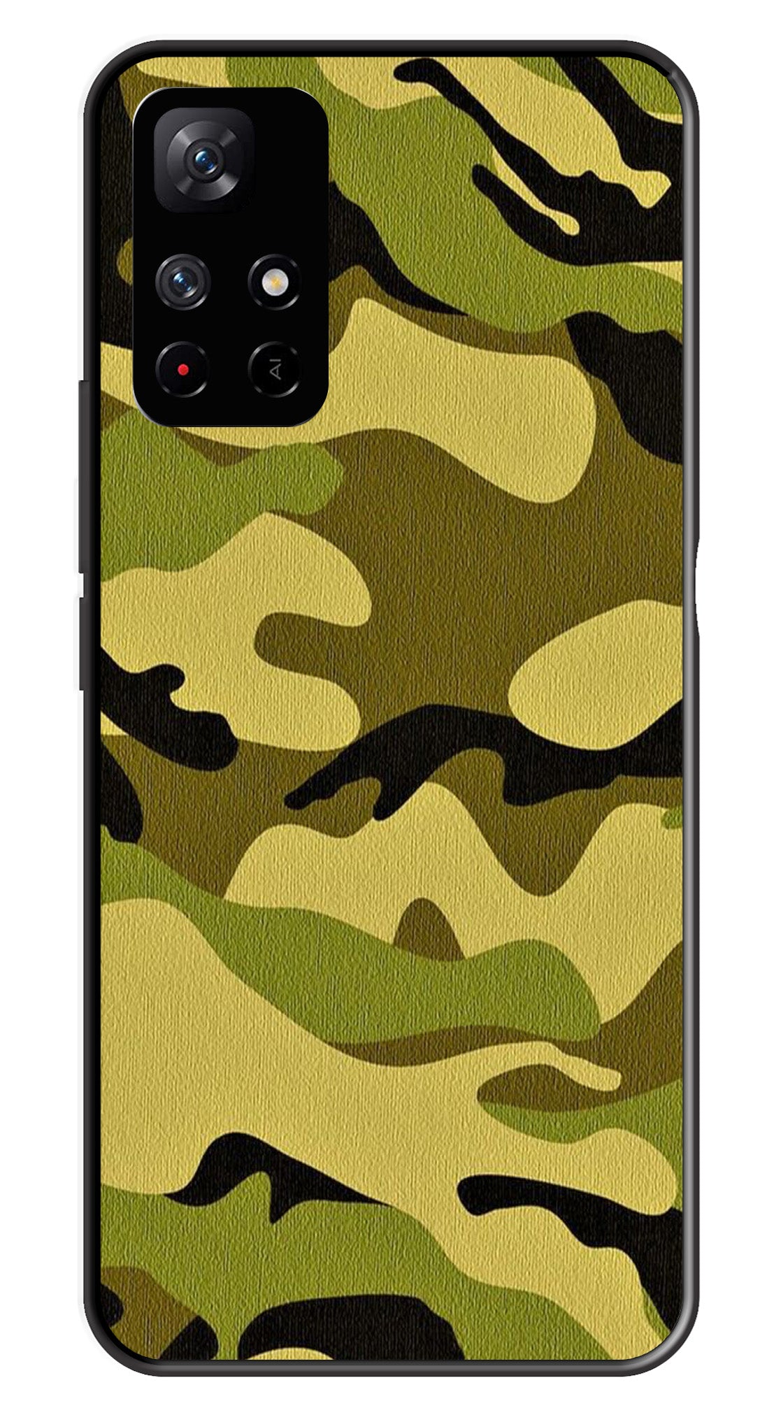Army Pattern Metal Mobile Case for Redmi Note 11T Army Pattern Metal Mobile Case for Redmi Note 11T (Design No -35)