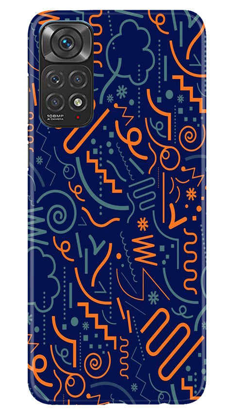 Line Art Baground Mobile Back Case for Redmi Note 11s (Design - 26) Line Art Baground Case for Redmi Note 11s