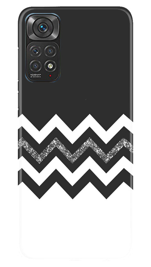 Black white Pattern2Mobile Back Case for Redmi Note 11s (Design - 83) Black white Pattern2Case for Redmi Note 11s
