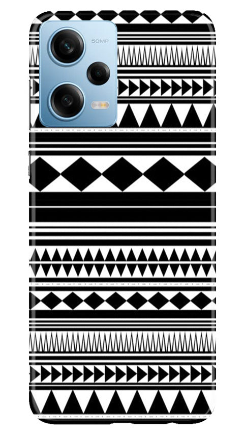 Black white Pattern Mobile Back Case for Poco X5 5G (Design - 5) Black white Pattern Case for Poco X5 5G
