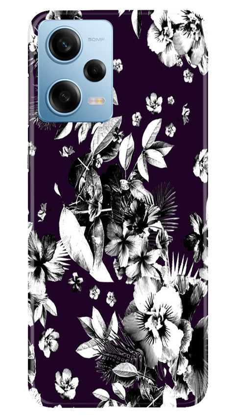 white flowers Mobile Back Case for Redmi Note 12 5G (Design - 7) white flowers Case for Redmi Note 12 5G