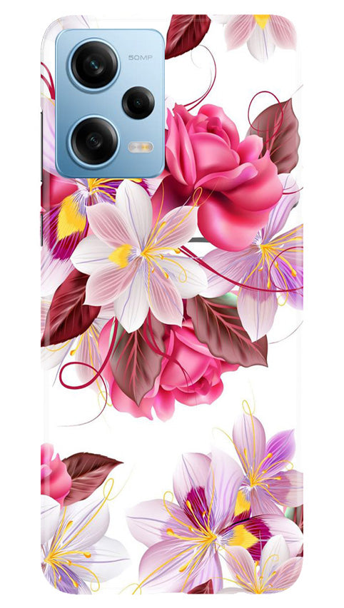 Beautiful flowers Mobile Back Case for Redmi Note 12 5G (Design - 23) Beautiful flowers Case for Redmi Note 12 5G