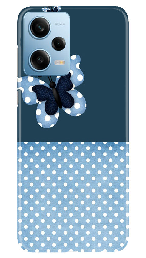 White dots Butterfly Mobile Back Case for Redmi Note 12 5G (Design - 31) White dots Butterfly Case for Redmi Note 12 5G