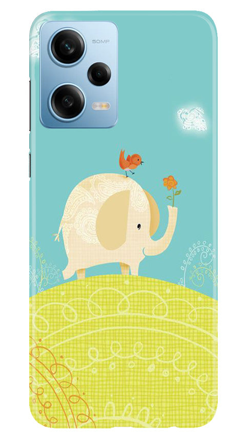 Elephant Painting Mobile Back Case for Redmi Note 12 5G (Design - 46) Elephant Painting Case for Redmi Note 12 5G