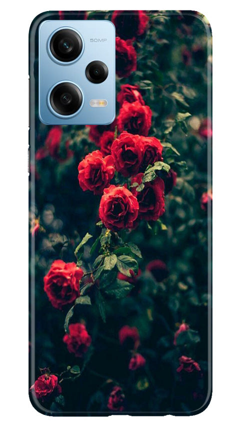 Red Rose Mobile Back Case for Redmi Note 12 5G (Design - 66) Red Rose Case for Redmi Note 12 5G