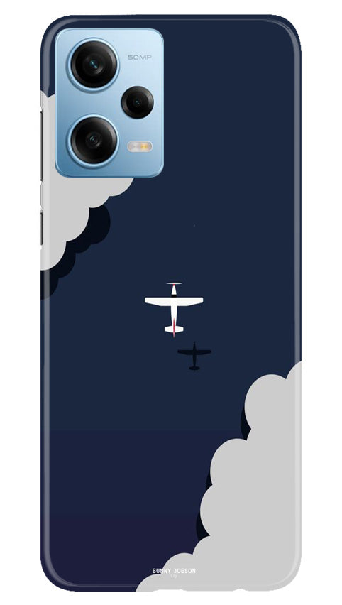 Clouds Plane Mobile Back Case for Poco X5 5G (Design - 165) Clouds Plane Case for Poco X5 5G (Design - 165)