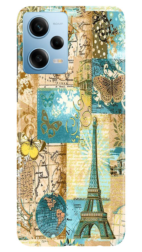 Travel Eiffel Tower Mobile Back Case for Redmi Note 12 5G (Design - 175) Travel Eiffel Tower Case for Redmi Note 12 5G (Design No. 175)