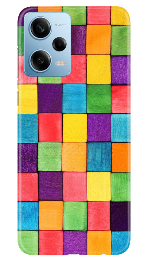 Colorful Square Mobile Back Case for Redmi Note 12 5G (Design - 187) Colorful Square Case for Redmi Note 12 5G (Design No. 187)