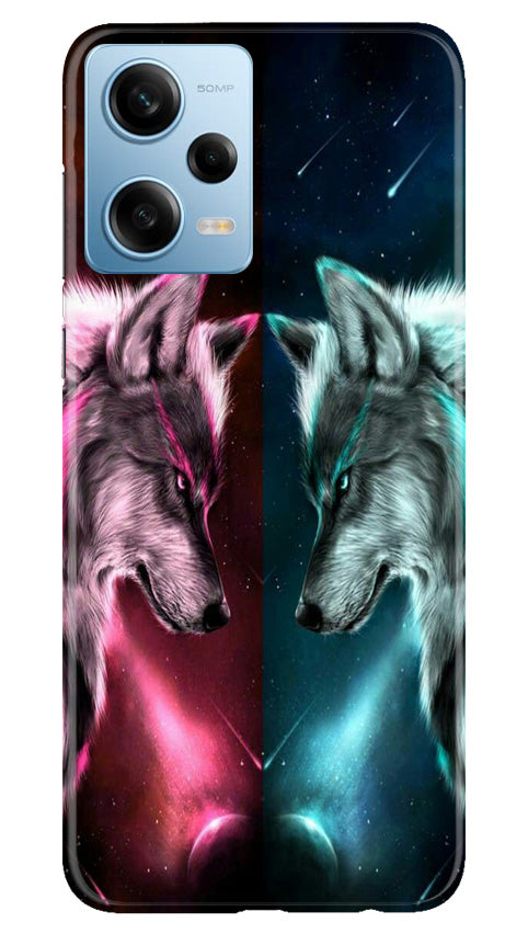 Wolf fight Mobile Back Case for Redmi Note 12 5G (Design - 190) Wolf fight Case for Redmi Note 12 5G (Design No. 190)