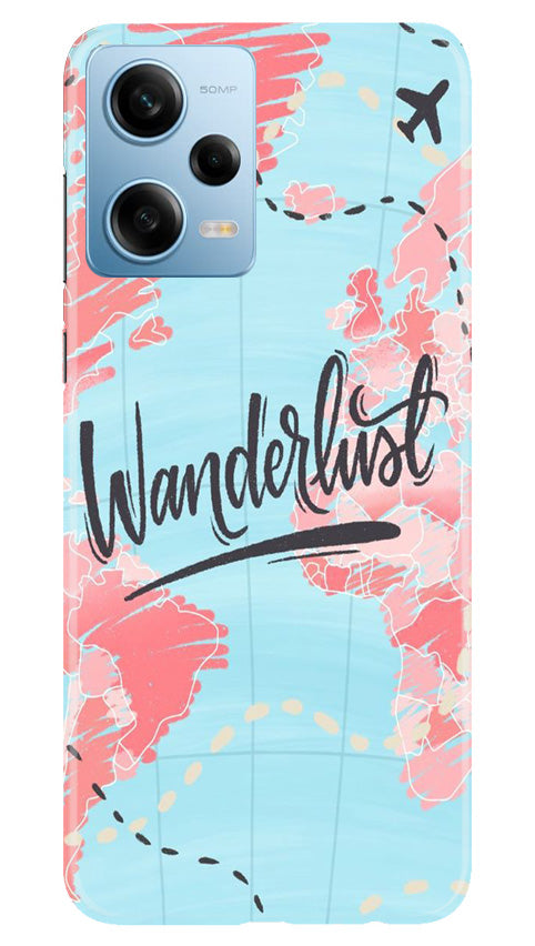 Wonderlust Travel Mobile Back Case for Redmi Note 12 5G (Design - 192) Wonderlust Travel Case for Redmi Note 12 5G (Design No. 192)