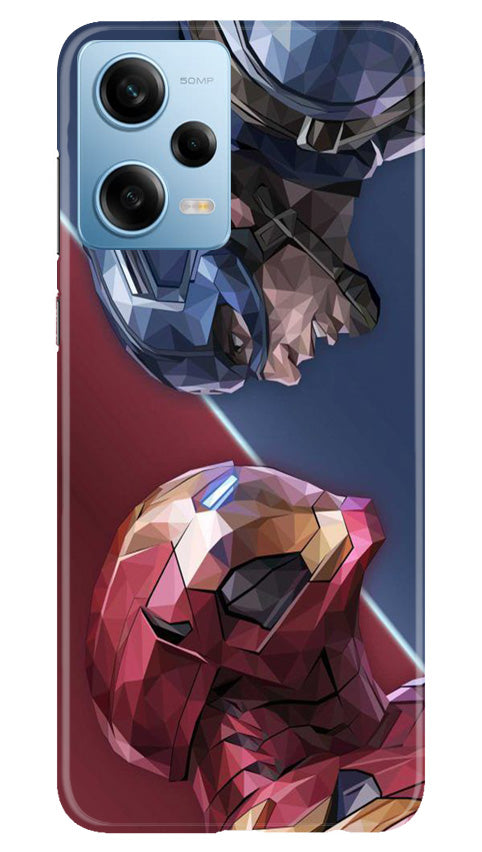 Ironman Captain America Mobile Back Case for Redmi Note 12 5G (Design - 214) Ironman Captain America Case for Redmi Note 12 5G (Design No. 214)