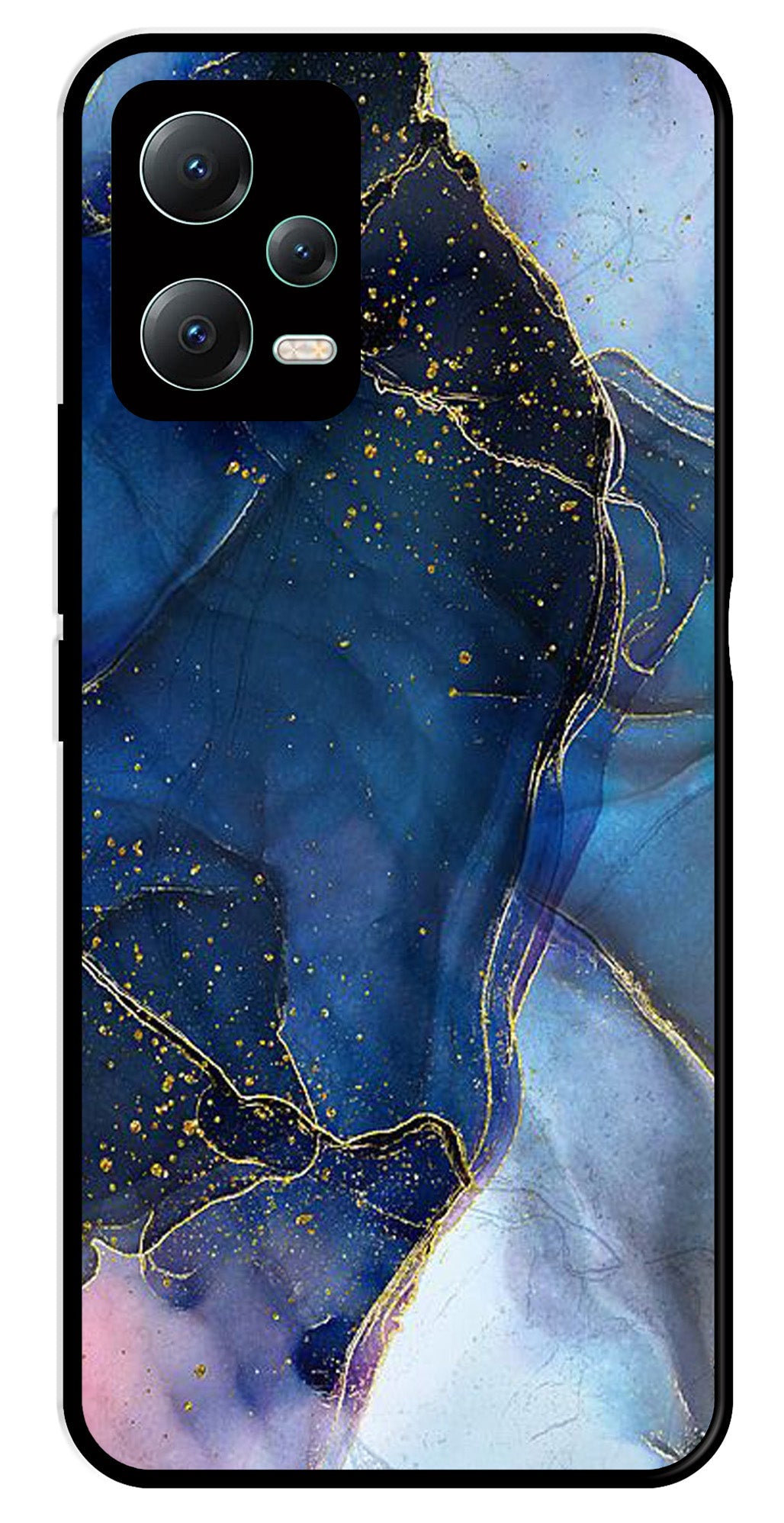 Blue Marble Metal Mobile Case for Redmi Note 12 5G Blue Marble Metal Mobile Case for Redmi Note 12 5G (Design No -34)