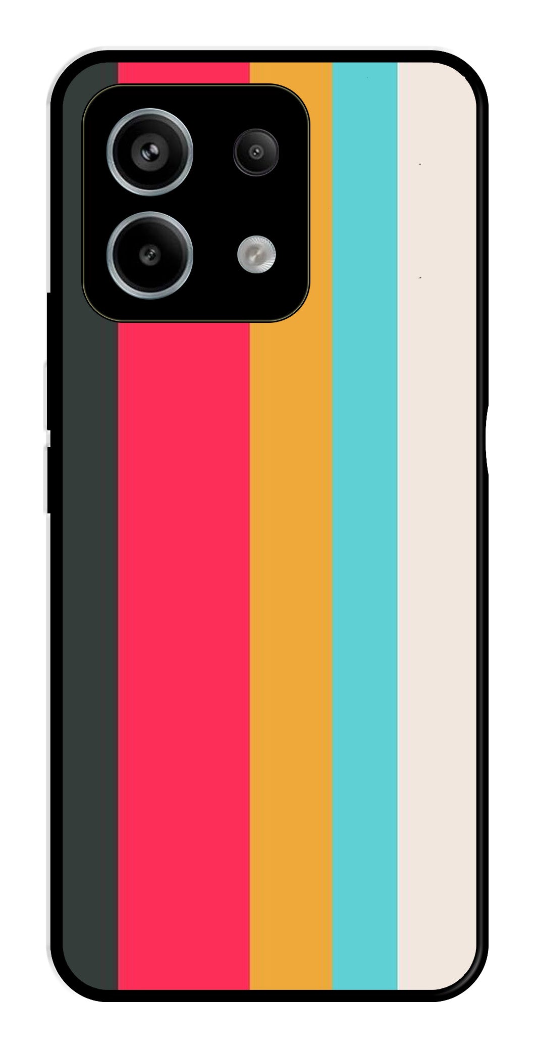 Muted Rainbow Metal Mobile Case for Redmi Note 13 5G Muted Rainbow Metal Mobile Case for Redmi Note 13 5G (Design No -31)