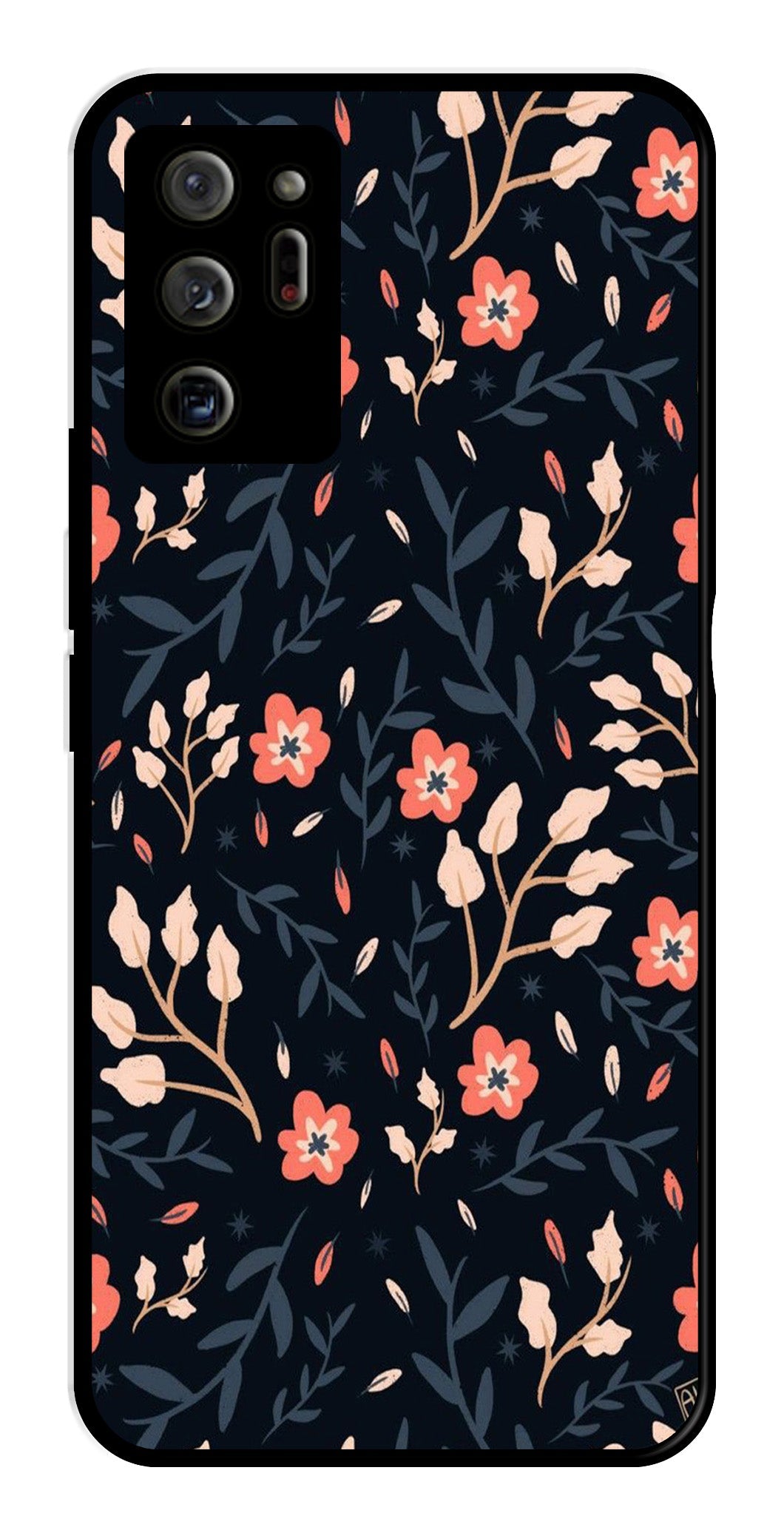 Floral Pattern Metal Mobile Case for Samsung Galaxy Note 20 Ultra Floral Pattern Metal Mobile Case for Samsung Galaxy Note 20 Ultra (Design No -10)