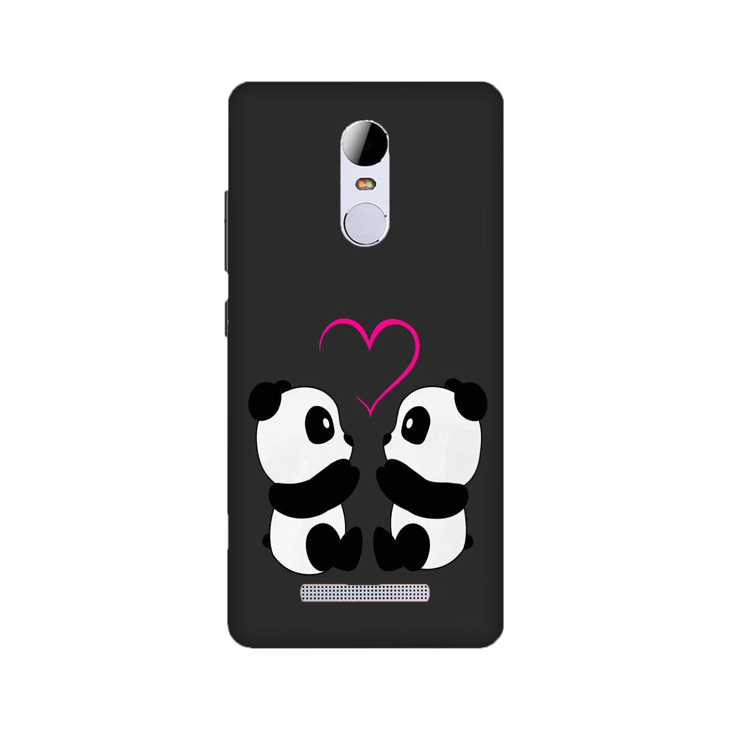 Panda Love Mobile Back Case for Redmi Note 3 (Design - 398)