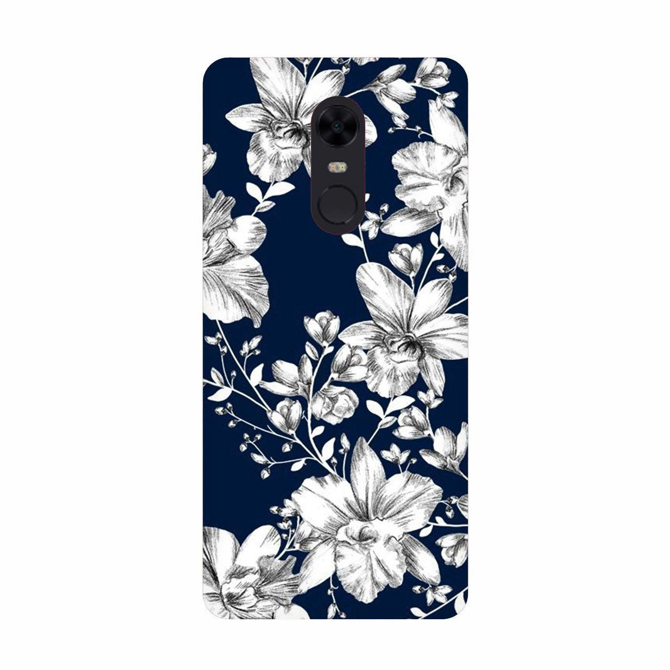 White flowers Blue Background Case for Redmi 5 White flowers Blue Background Case for Redmi 5