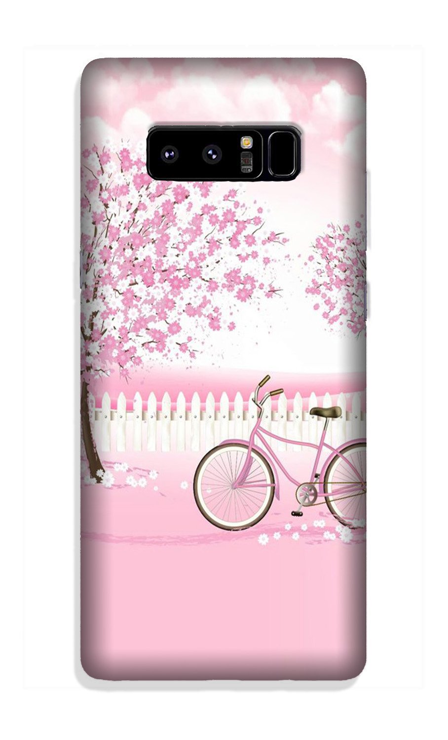 Pink Flowers Cycle Case for Galaxy Note 8 (Design - 102) Pink Flowers Cycle Case for Galaxy Note 8 (Design - 102)