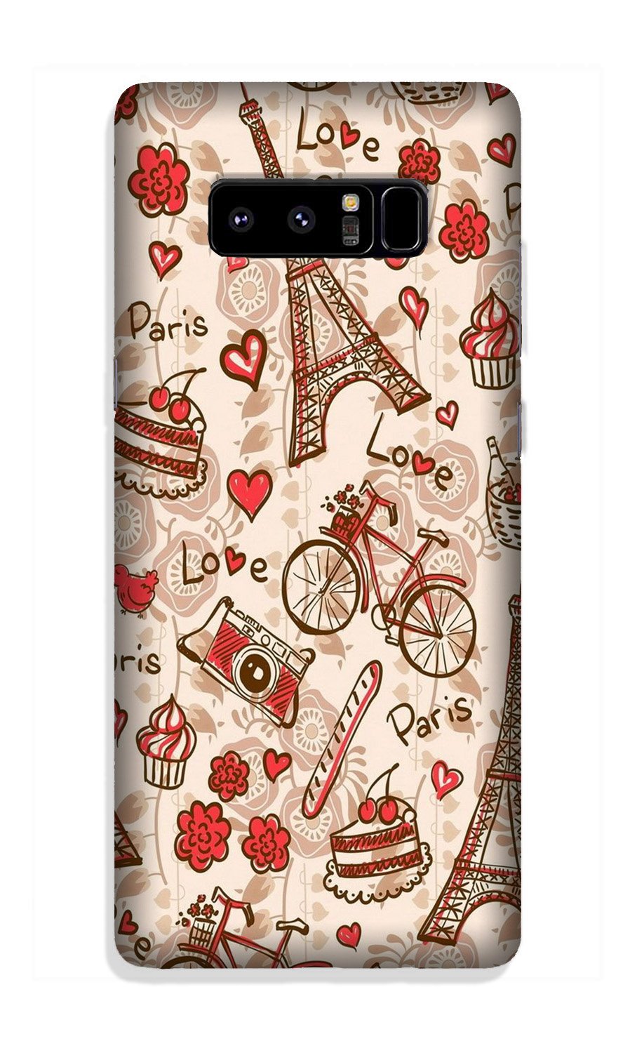 Love Paris Case for Galaxy Note 8 (Design - 103) Love Paris Case for Galaxy Note 8 (Design - 103)