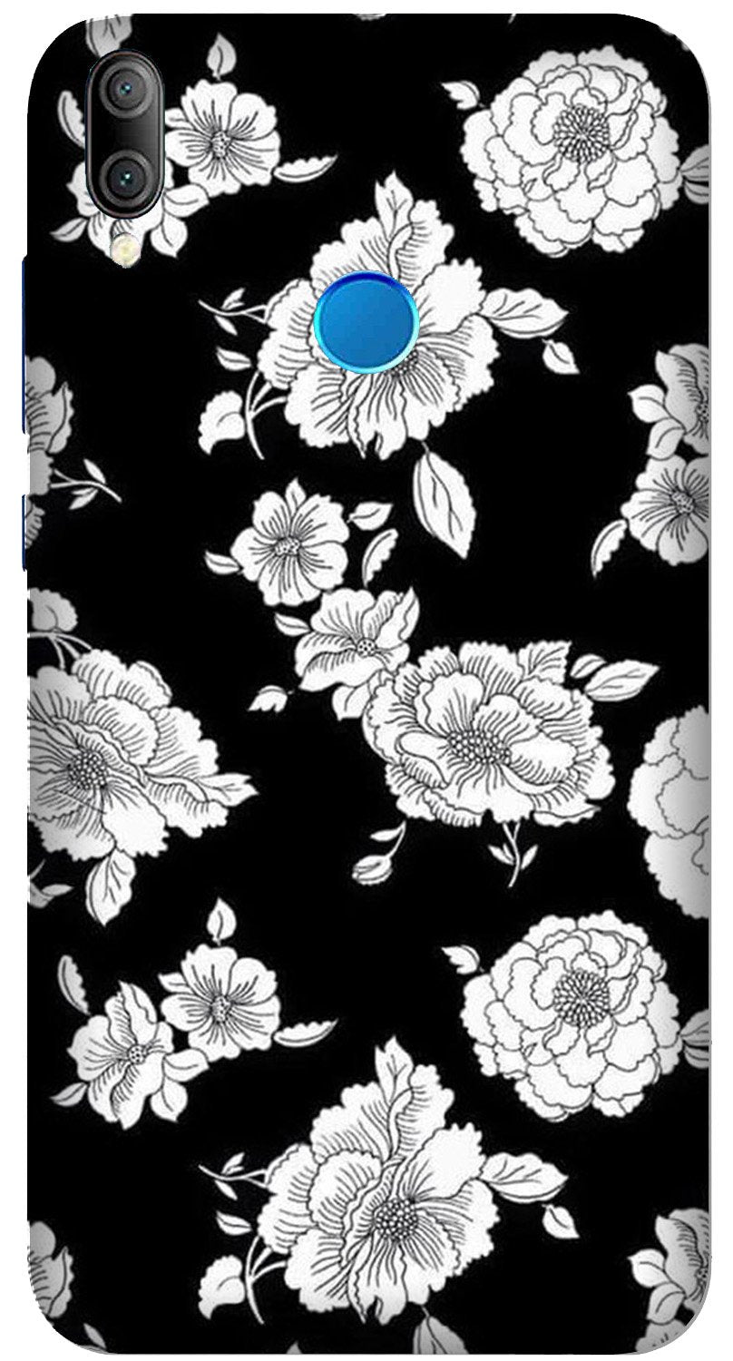 White flowers Black Background Mobile Back Case for Asus Zenfone Max M1 (Design - 9) White flowers Black Background Case for Asus Zenfone Max M1