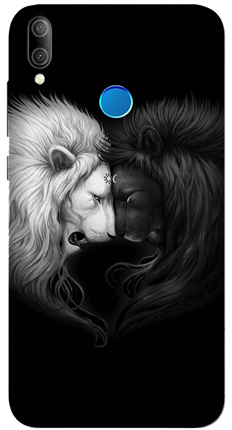 Dark White Lion Mobile Back Case for Huawei Nova 3i (Design - 140) Dark White Lion Case for Huawei Nova 3i (Design - 140)