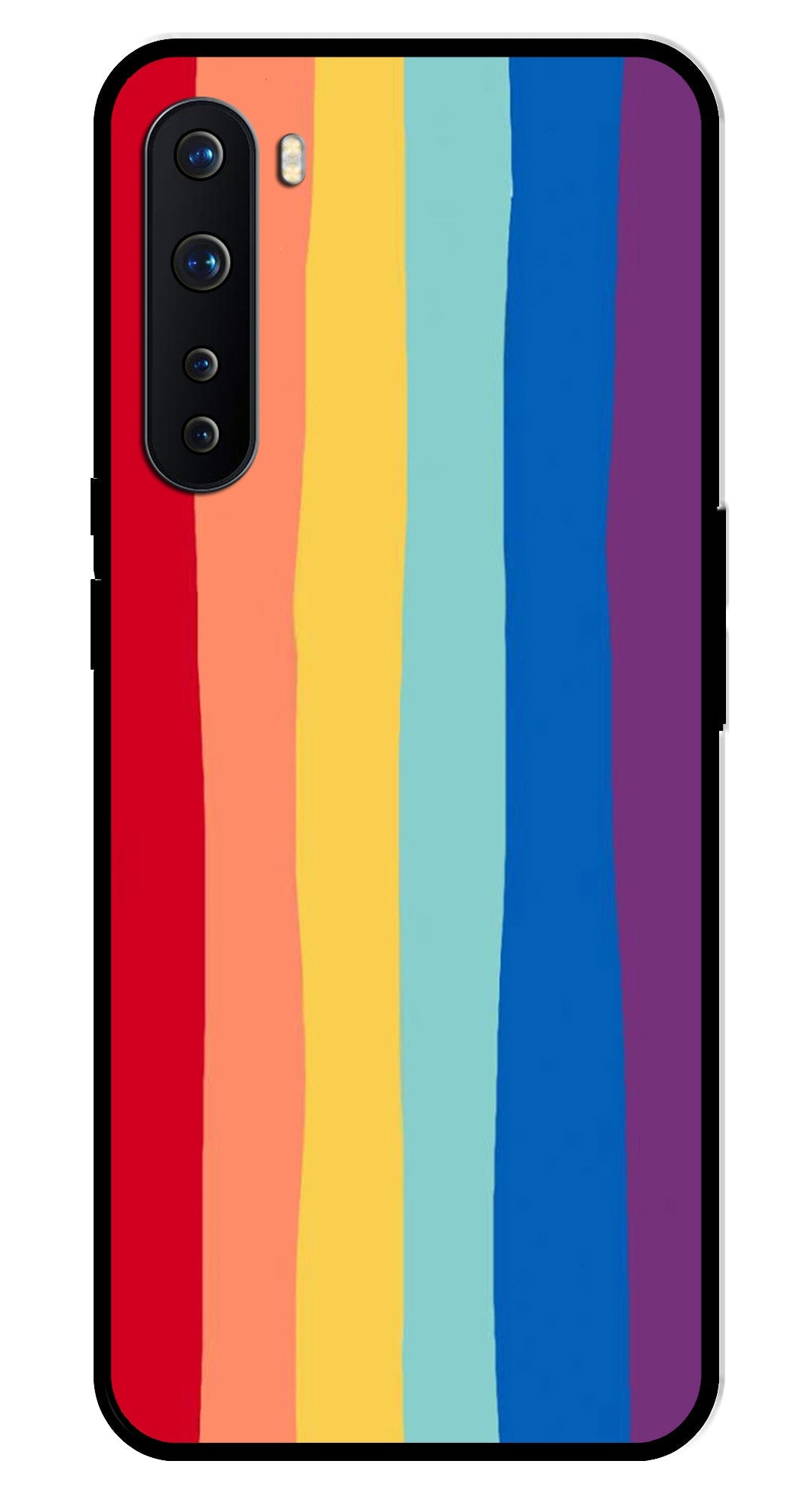 Rainbow MultiColor Metal Mobile Case for OnePlus Nord Rainbow MultiColor Metal Mobile Case for OnePlus Nord