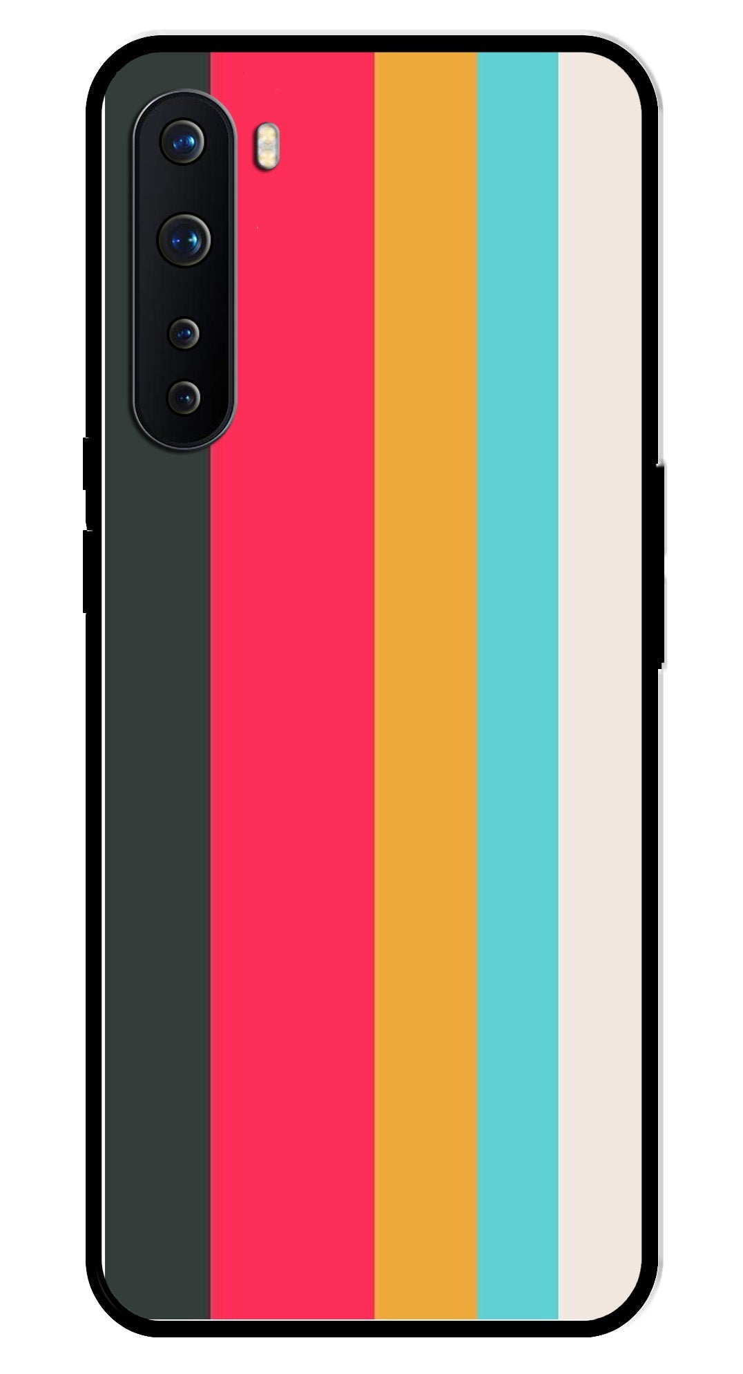Muted Rainbow Metal Mobile Case for OnePlus Nord Muted Rainbow Metal Mobile Case for OnePlus Nord