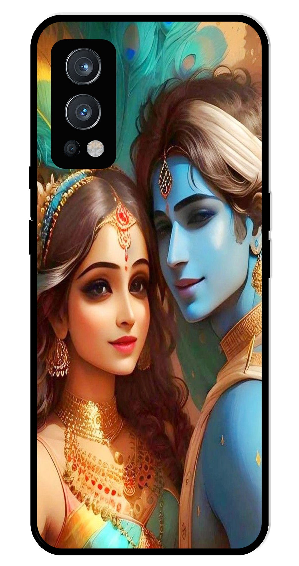 Lord Radha Krishna Metal Mobile Case for OnePlus Nord 2 5G Lord Radha Krishna Metal Mobile Case for OnePlus Nord 2 5G